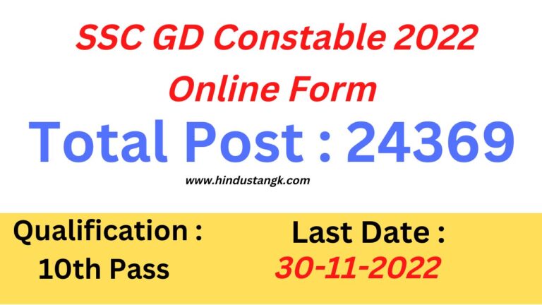 SSC GD Constable 2022 Online Form