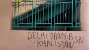 Khalistan slogans written at 5 Delhi Metro stations